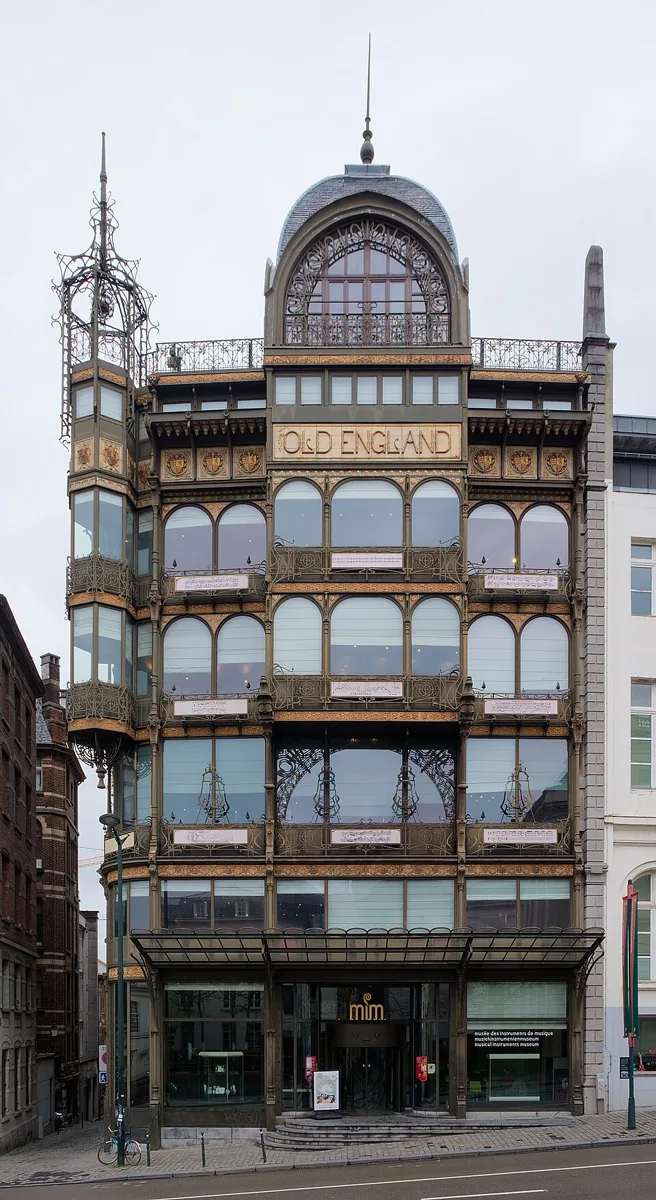 Old-England-Fassade des Musikinstrumentenmuseums in Brüssel