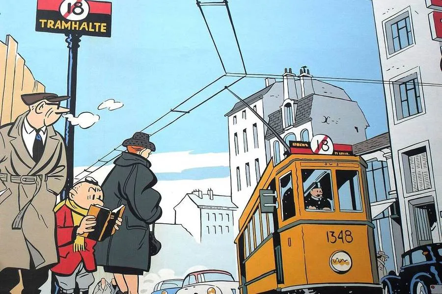 Comicwand Le Jeune Albert in Brüssel