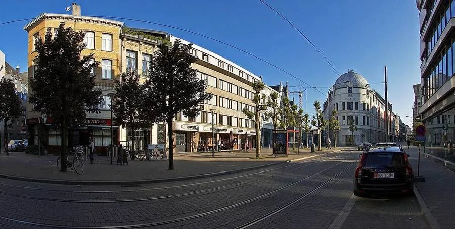 Straßenbild an der Nationalestraat in Antwerpen