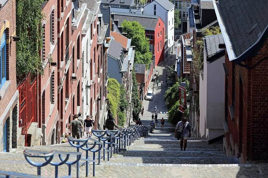 Die Treppe Montagne de Bueren in Lüttich