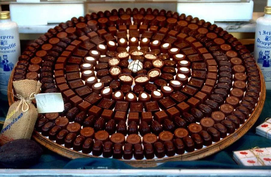 Pralinenauslage in Ypern