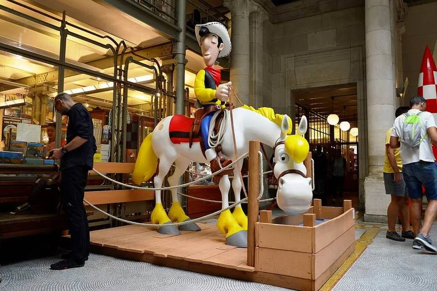 Lucky-Luke-Figur im Belgischen Comic-Zentrum