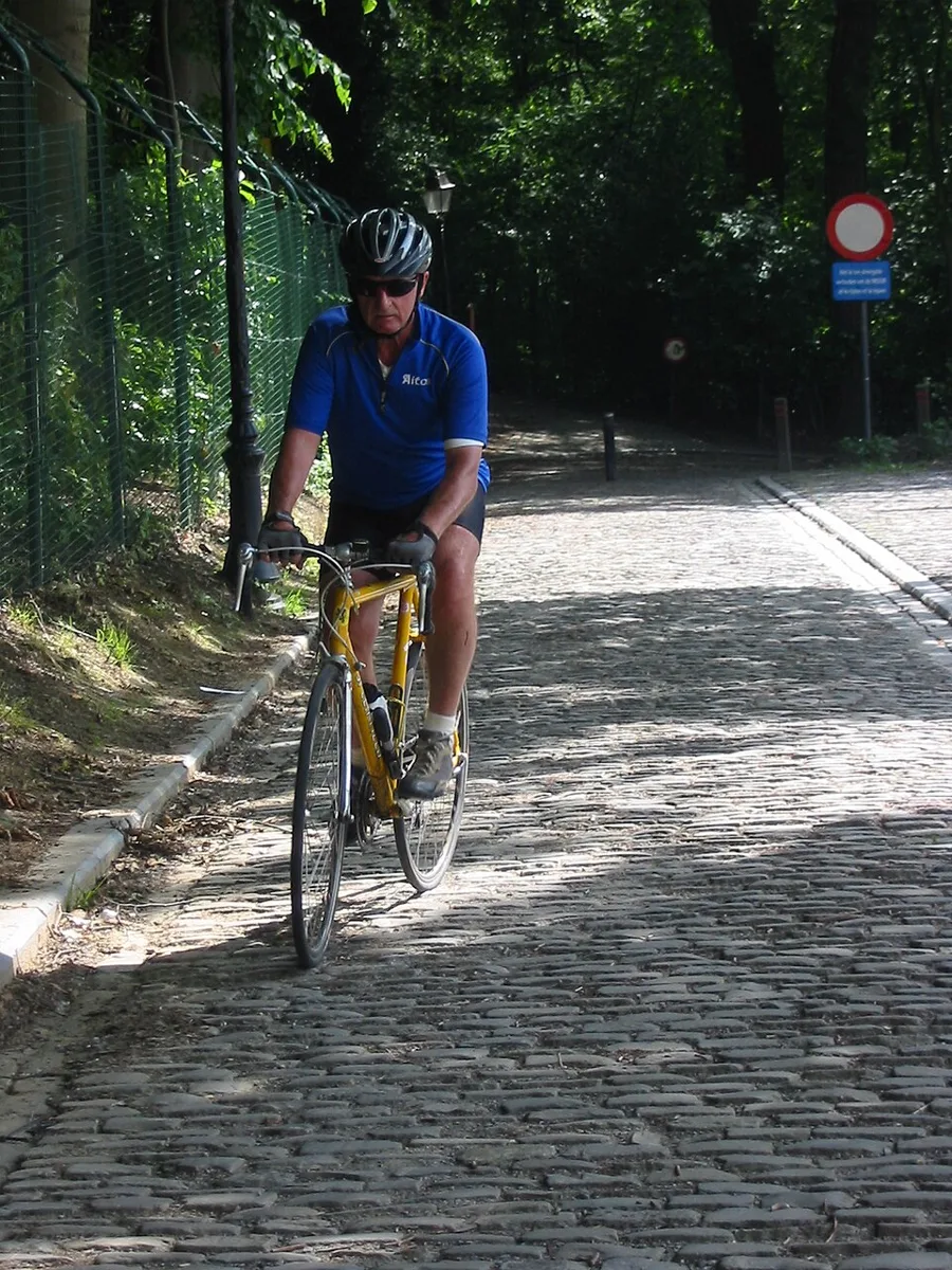 Kopfsteinpflaster am Muur van Geraardsbergen
