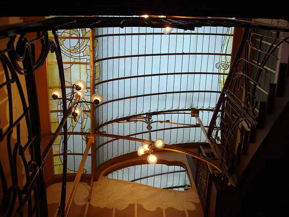 Oberlicht über dem Treppenhaus des Horta-Museums