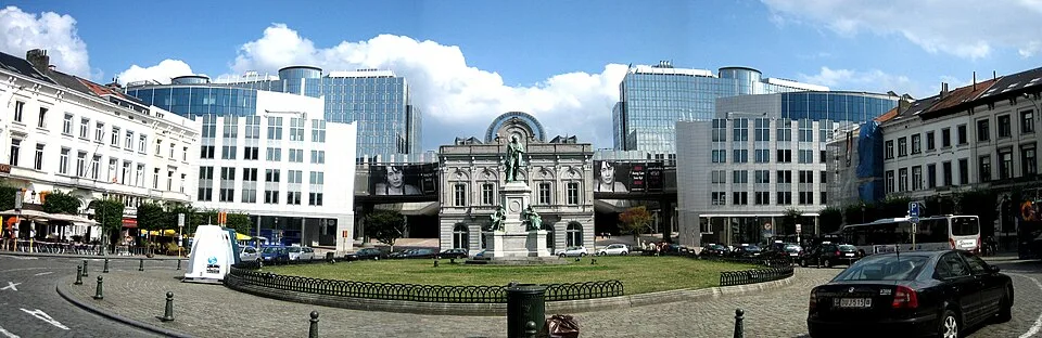 Europäisches Parlament am Place du Luxembourg in Brüssel