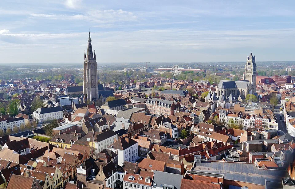 Blick vom Belfried über die Dächer von Brügge
