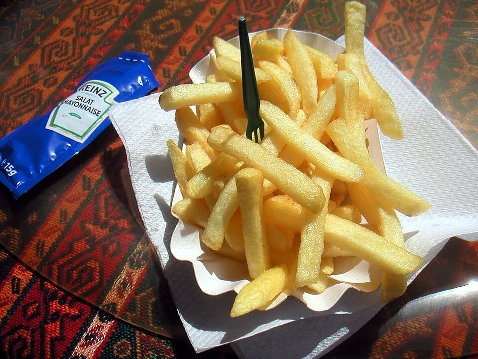 Pommes frites mit Mayonnaise