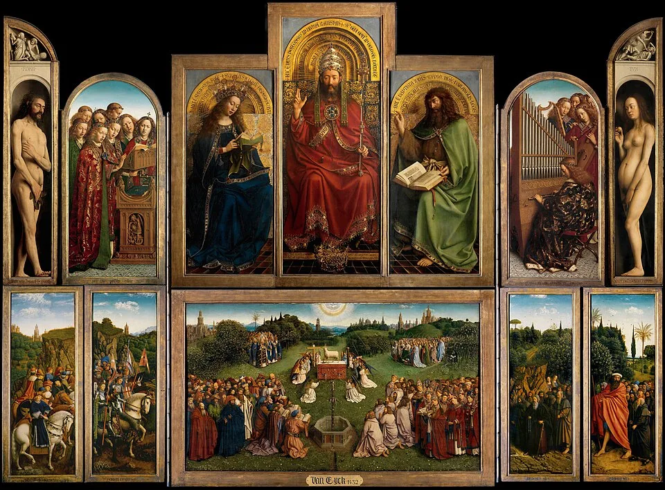 Geöffneter Genter Altar von Hubert und Jan van Eyck