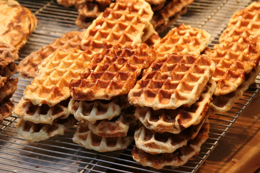 Lütticher Waffeln mit unregelmäßigem Rand