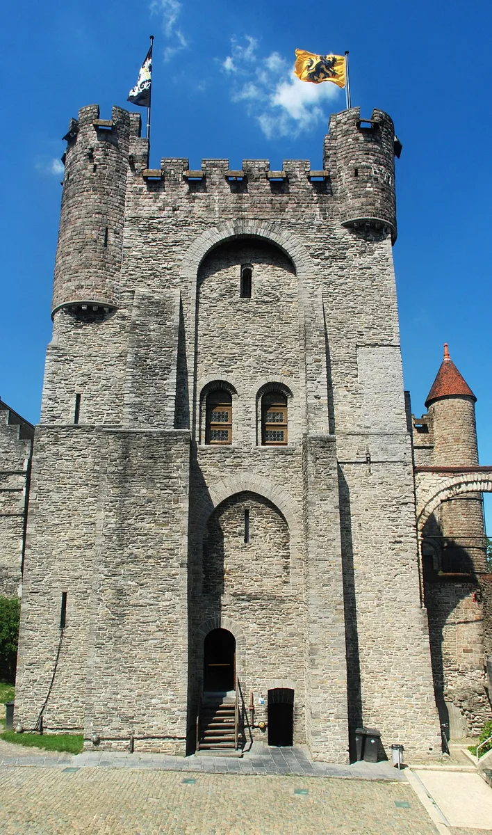 Südseite des Bergfrieds von Gravensteen