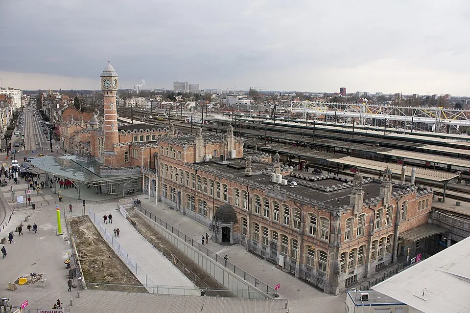 Blick auf den Bahnhof Gent-Sint-Pieters