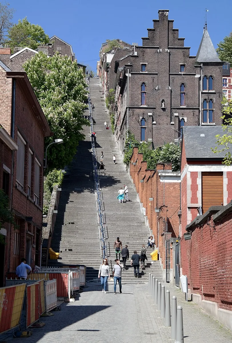 Blick über die Stufen der Montagne de Bueren