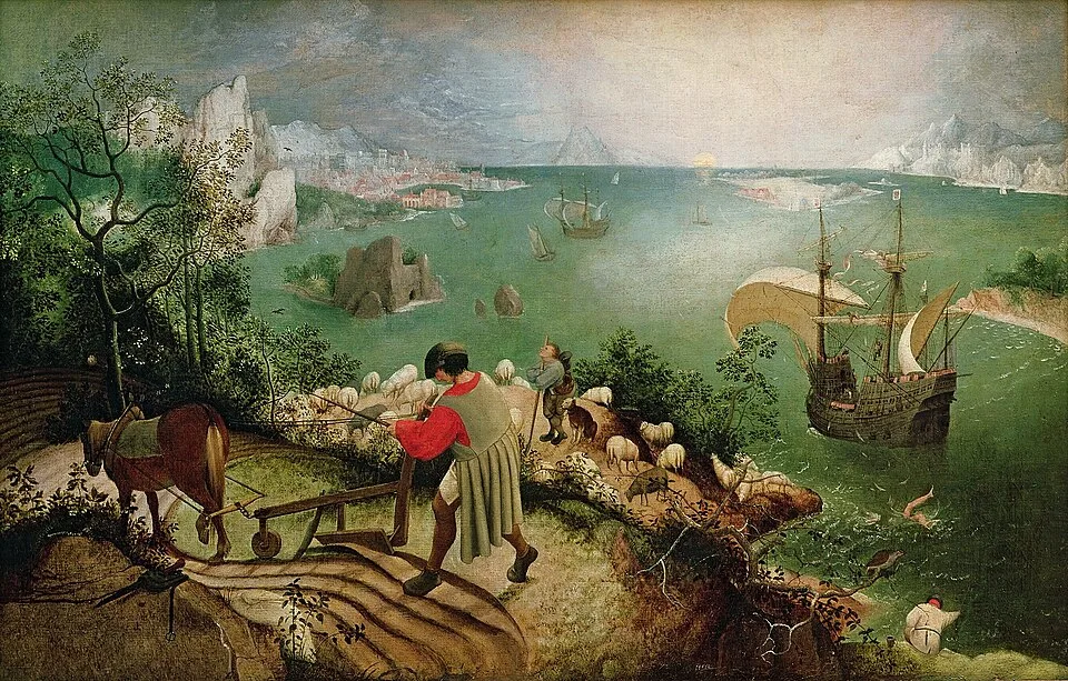 Landschaft mit dem Sturz des Ikarus aus der Sammlung der Königlichen Museen in Brüssel