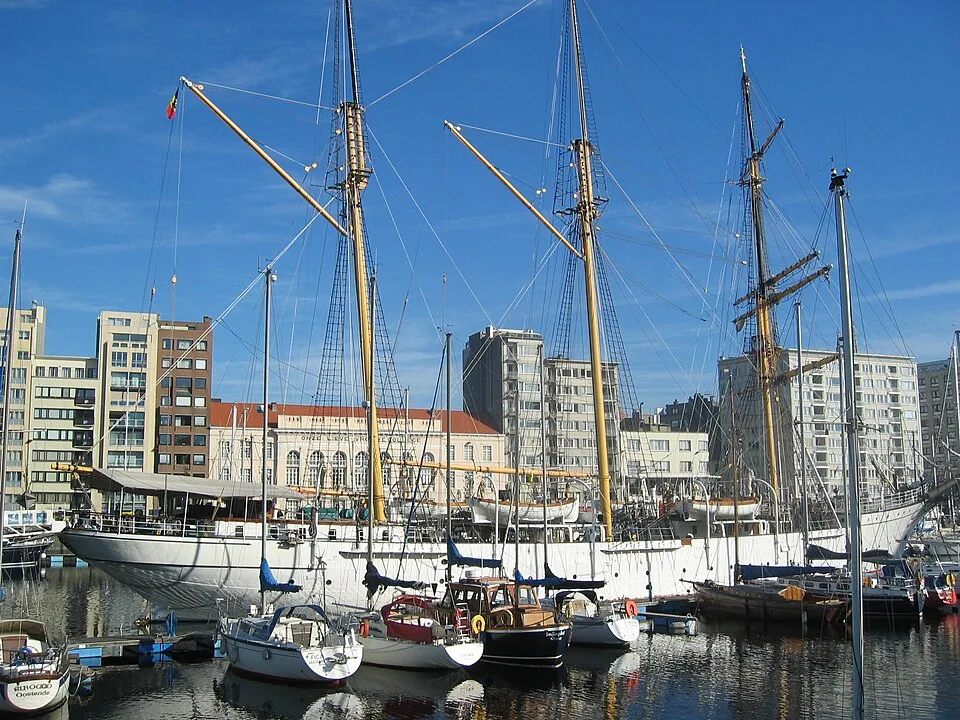 Museumsschiff Mercator im Hafen von Ostende